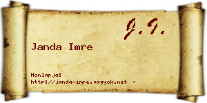 Janda Imre névjegykártya